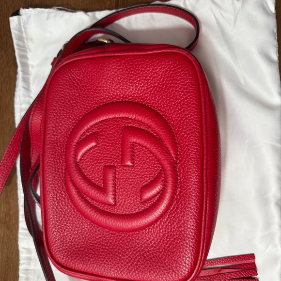 Gucci Soho Disco Crossbody Small Red Leather - Picture 11 of 16